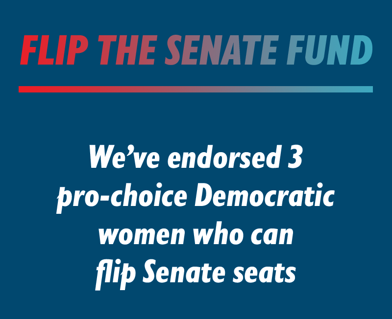 FLIP THE SENATE FUND 
We've endorsed three pro-choice Democratic women who can flip Senate seats: