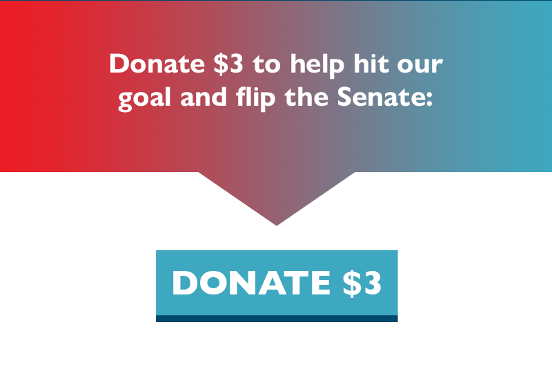Donate $3 to help hit our goal and flip the Senate.