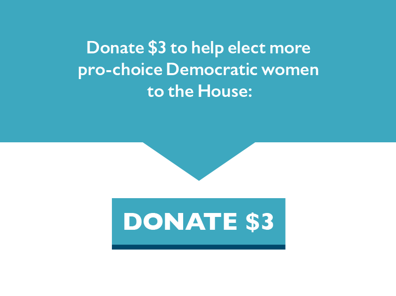 Donate $3 to help elect more pro-choice Democratic women to the House.