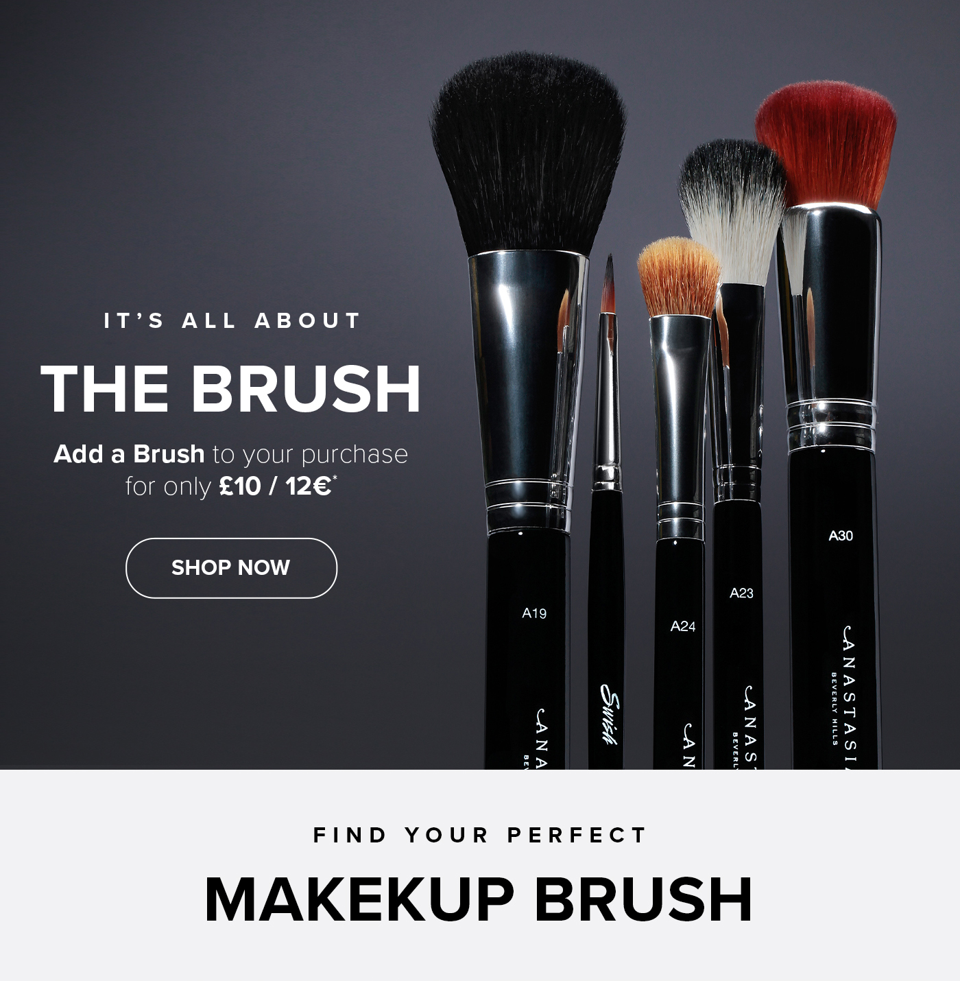 Add a Brush to your purchase for only ?10/12?* - Shop Now