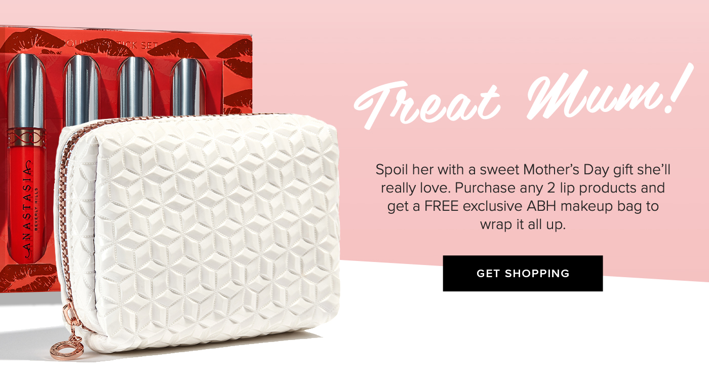 Treat mum! Spoil her with a sweet Mother''s Day gift she''ll really love. Purchase any 2 lip products and get a FREE exclusive ABH makeup bag to wrap it all up. GET SHOPPING