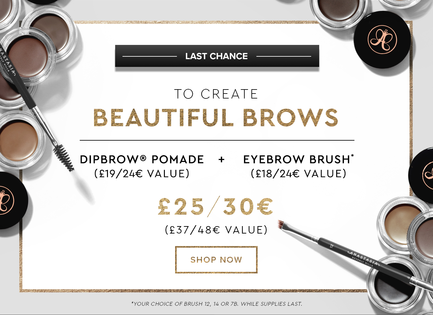 Last Chance to Create Beautiful Brows