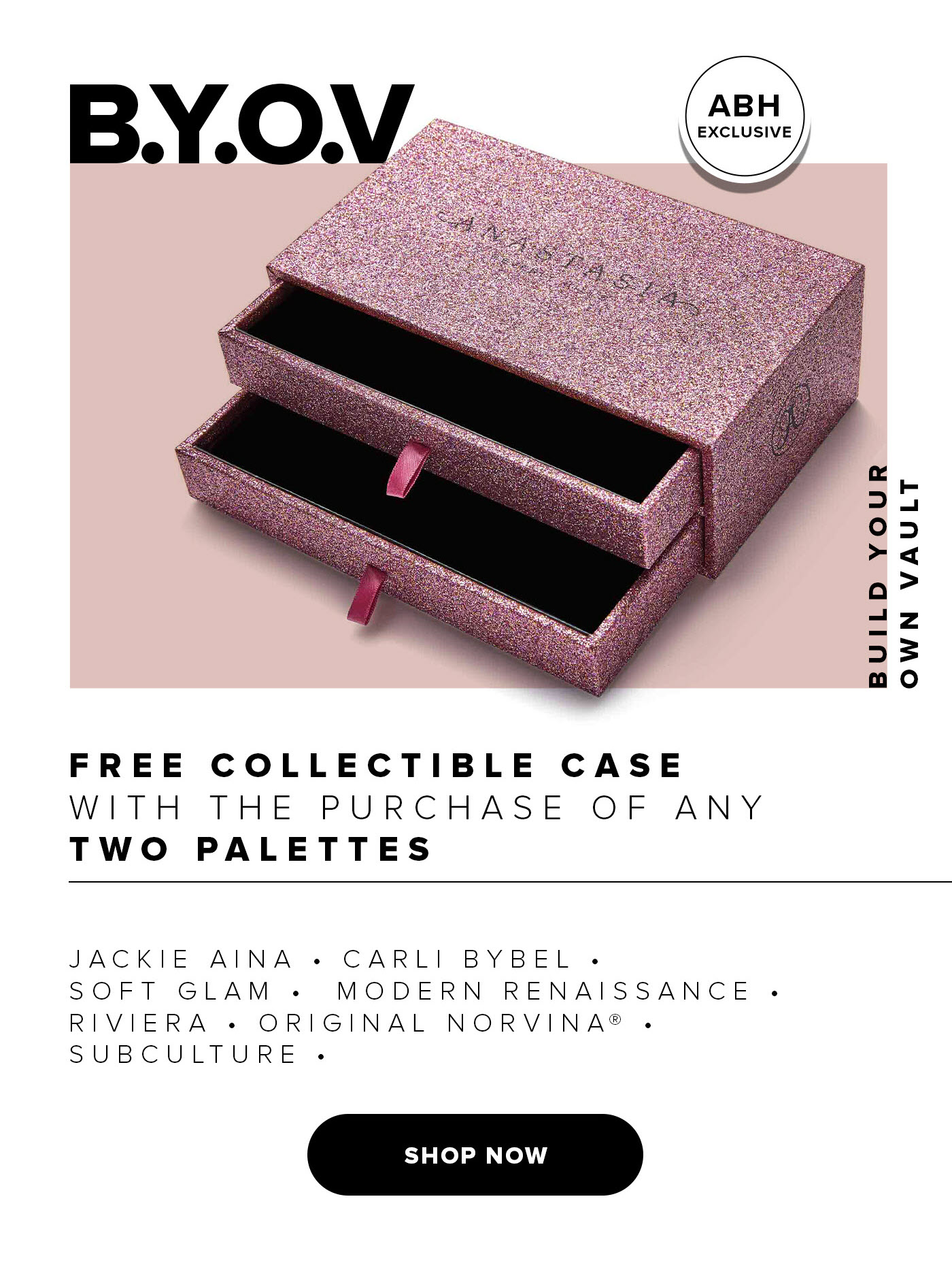 Build Your Own Vault - Free Collectible Case with the Purchase of Any Two Palettes