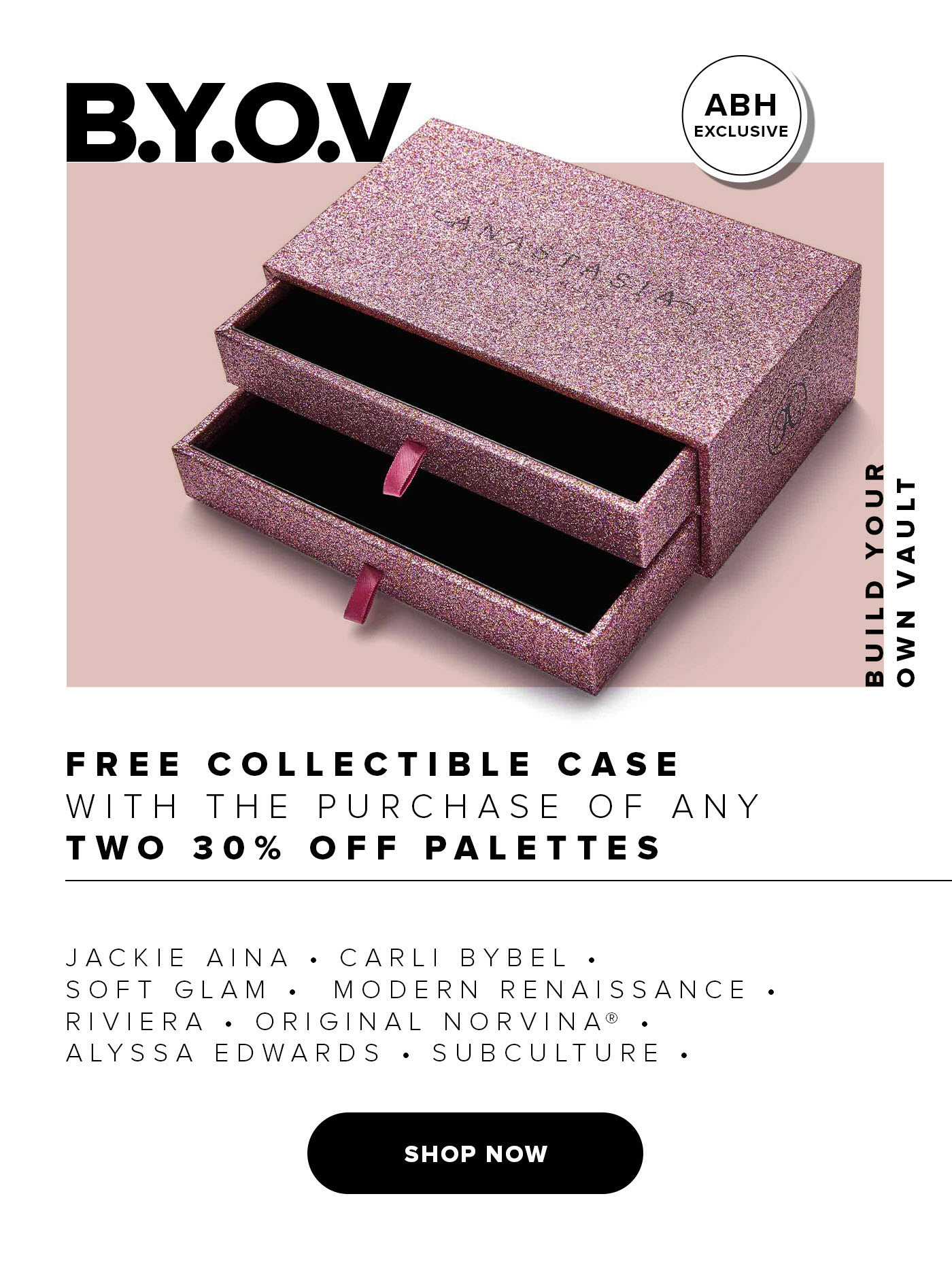 Build Your Own Vault - Free Collectible Case with the Purchase of Any Two 30% OFF Palettes
