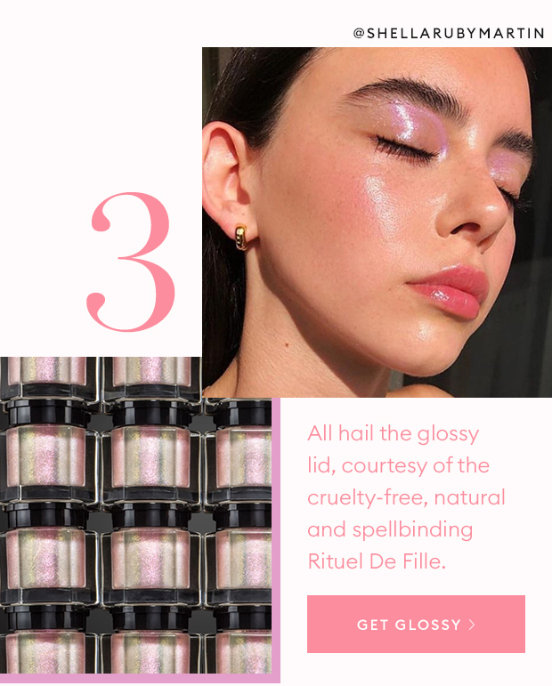 All hail the glossy lid, courtesy of the cruelty-free, natural and spellbinding Rituel De Fille.