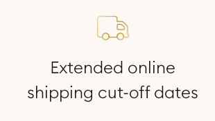 Extended Online Shipping Cut Off Dates