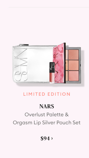 NARS Overlust Palette and Orgasm Lip Silver Pouch Set