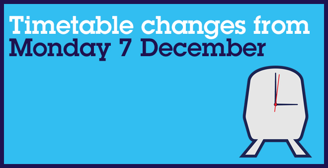 December timetable changes