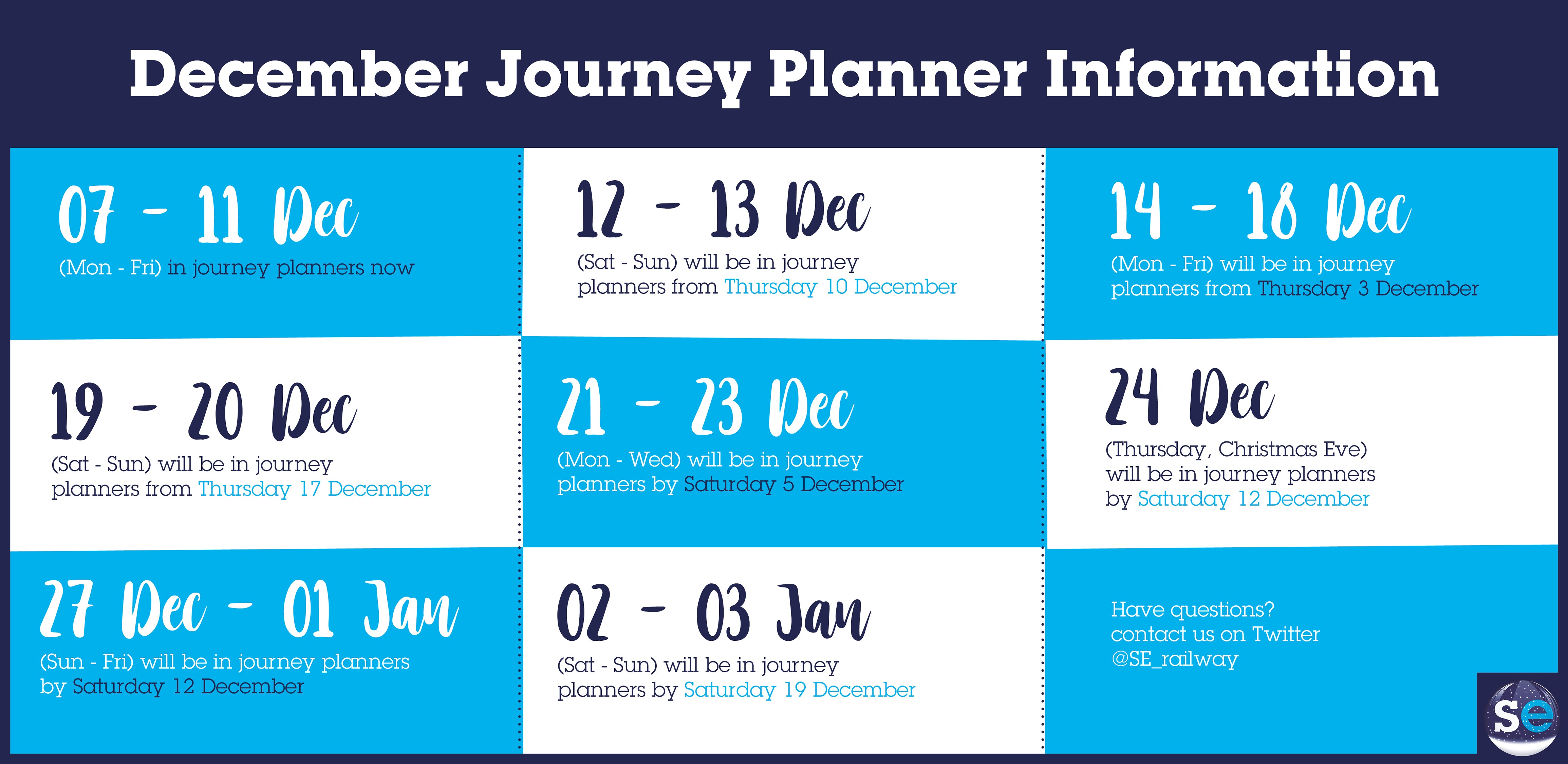 December Journey Planner