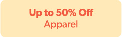 Up to 50% Off - Apparel