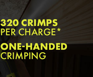 400 clamps per charge*. One touch button activation.