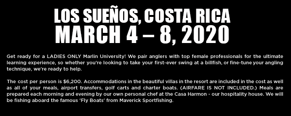 This MU will pair female anglers with the top female professionals for the ultimate learning experience!