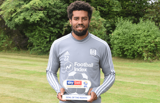 Fulham's Cyrus Christie wins the June Goal of the Month award for his strike against QPR