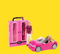 Barbie® and Ken™ Dolls with Convertible Car and Closet