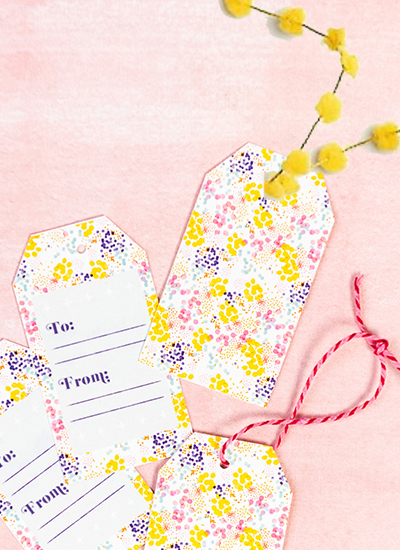 gift tags on shop
