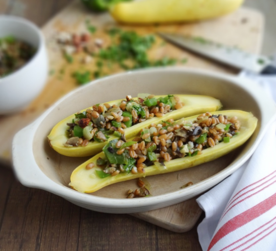 Yellow Squash with Wild Rice