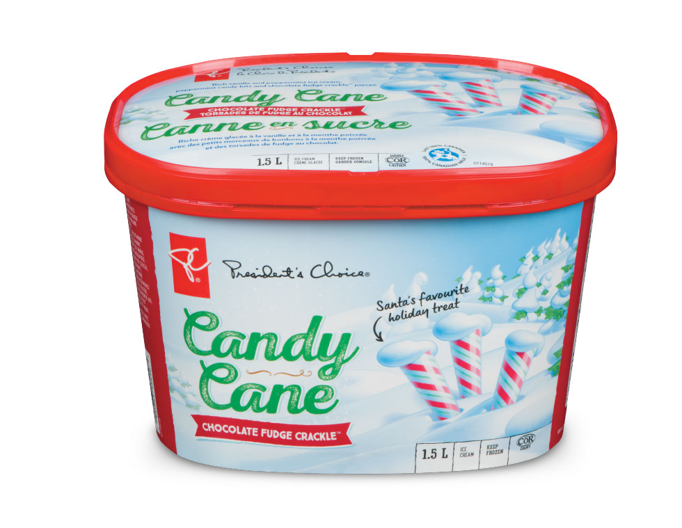 PC Candy Cane Chocolate Fudge Crackle Ice Cream