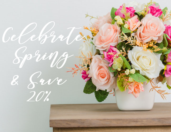 Save 20% on All Flowers