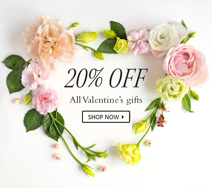 20% Off All Valentine's Gifts. Shop Now!