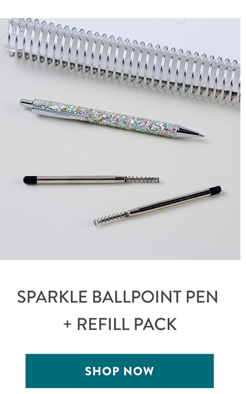 Sparkle Ballpoint Pen + Refill Pack >