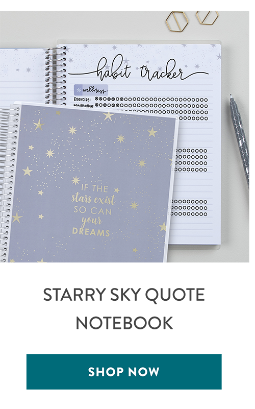 Starry Sky Quote Notebook >