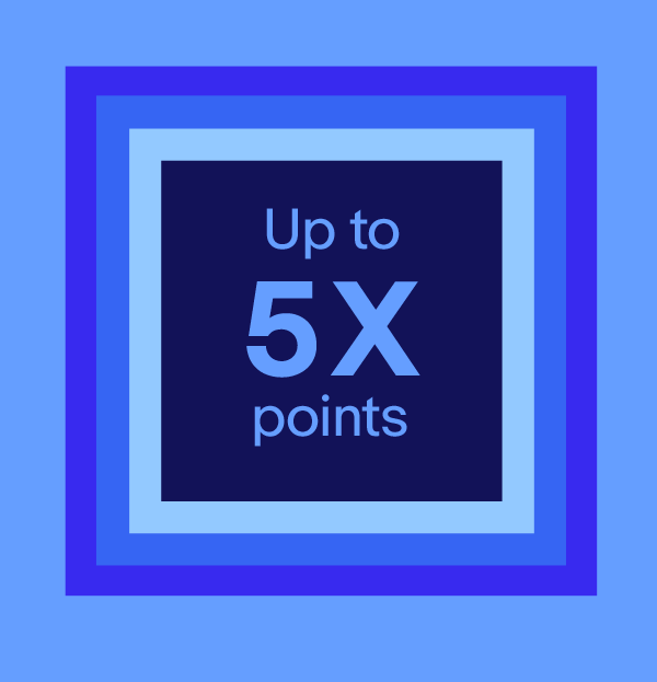 Up to 5X points