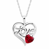 Click here for more details on 1 5/8 ct Created Ruby Love...