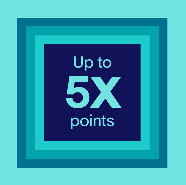 Up to 5X points