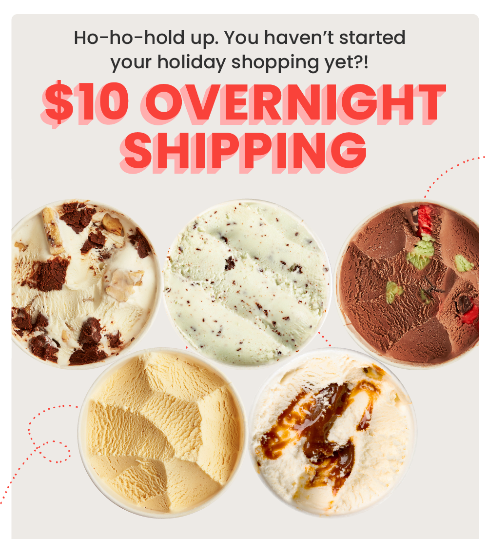 Holiday Christmas Ice cream overnight shipping
