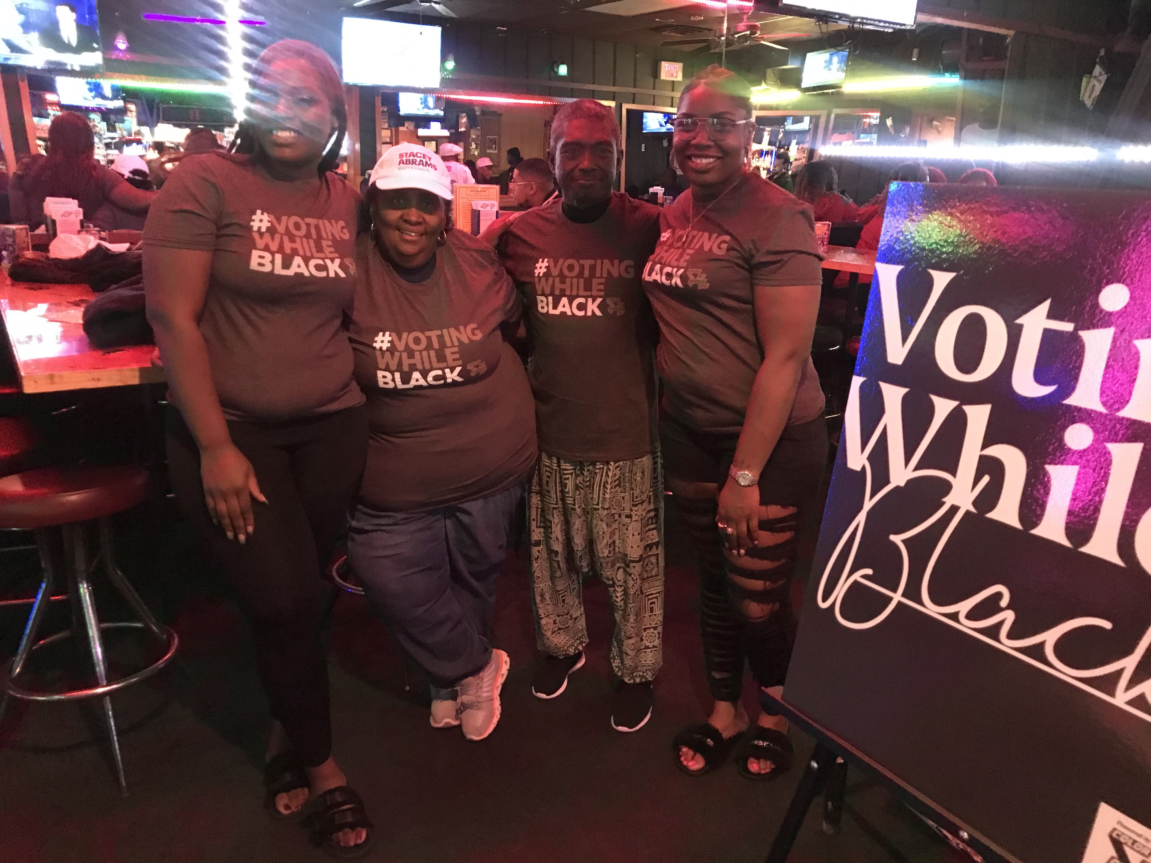 Me and some of my Squad members at the Debate Watch Party last night at Rube's