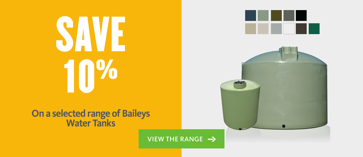 Save 10% on selected Baileys water tanks