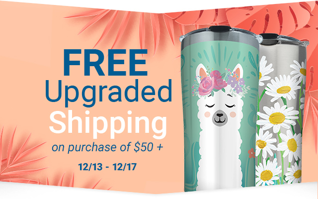 Free Upgraded Shipping on purchase of $50 or more through December 17th