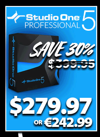 Studio One 5 Pro Save 30% $279.97