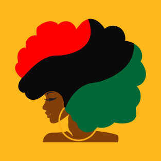 Pan African Flag Afro Girl