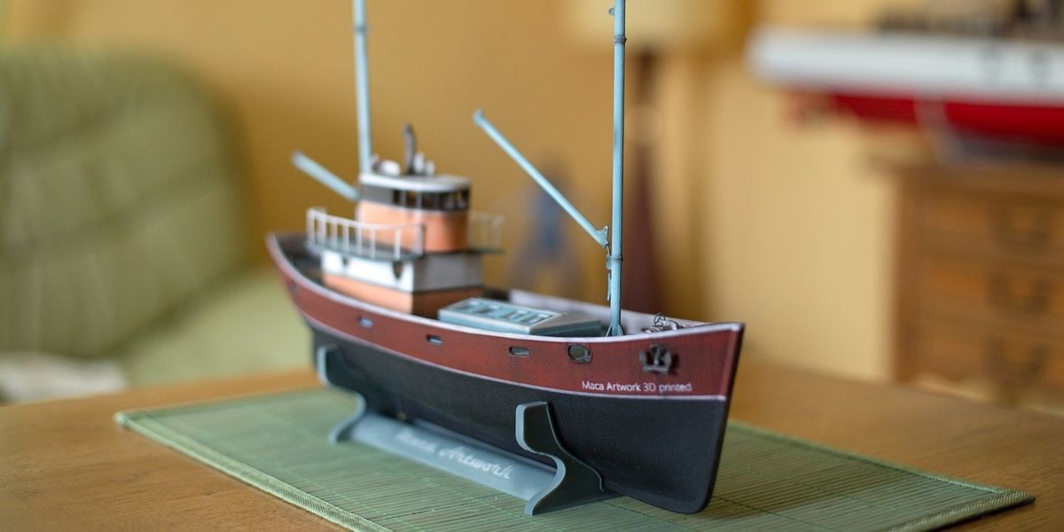 STL files of RC Fishing Boat by Maca Artwork