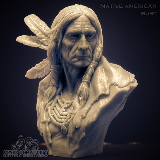 Native American Bust - Pre-supported