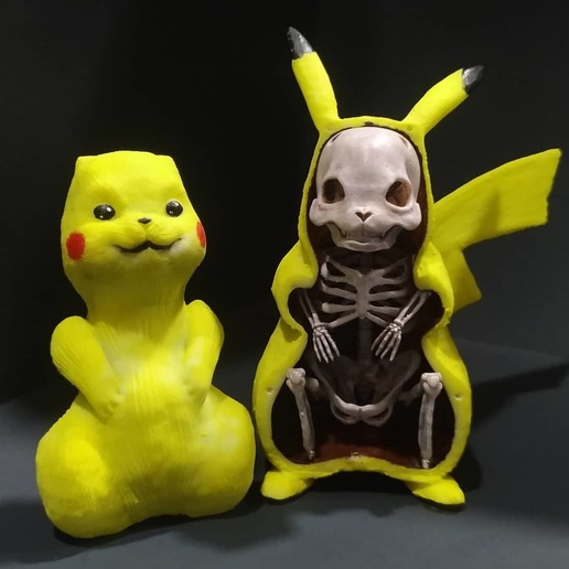 Pikachu Skeleton by SKULLHILL