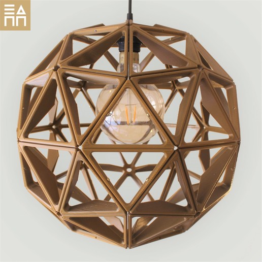 Geodesic Sphere Lamp Shade by 3D Print Project Athens