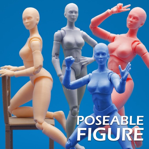 Articulated poseable female figure by RikkTheGaijin