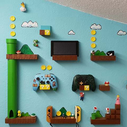 Super Mario Wall Holders by NevaMasquarade