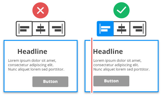 Use Alignment in Containers and Cells