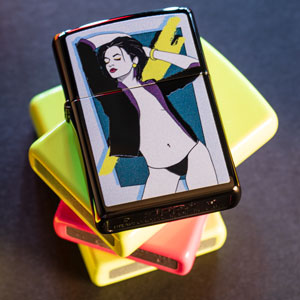 90s Pop Art Woman Design Lighter