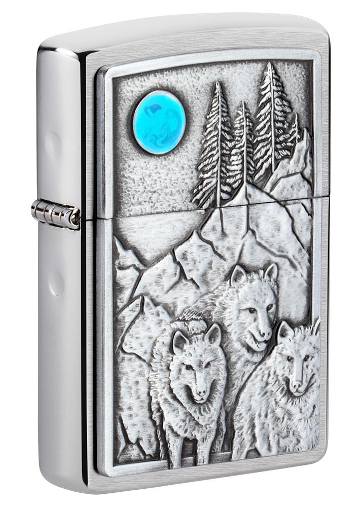 Image of Wolf Pack and Moon Emblem Design