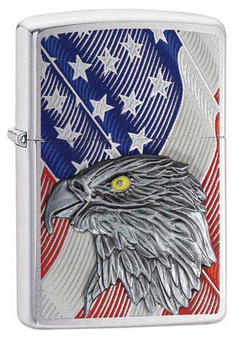 USA Flag with Eagle Emblem Windproof Lighter