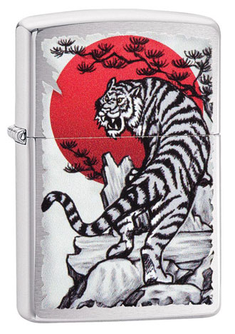Asian Tiger Red Sun Lighter