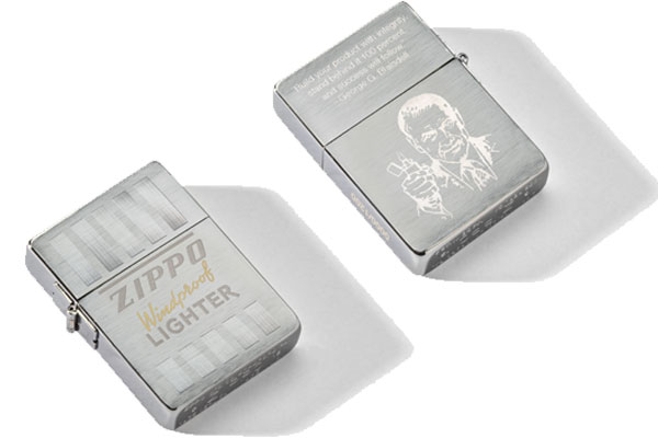 Integrity Collectible lighter front and back