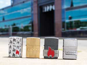 Zippo Theme Designs shown out front of Zippo Global Headquarters in Bradford, PA