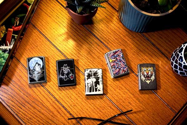 New lighter designs on end table