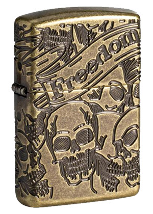 Armor® Freedom Skull Antique Brass