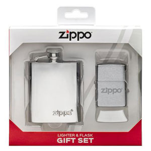 Zippo Lighter and Flask Gift Set